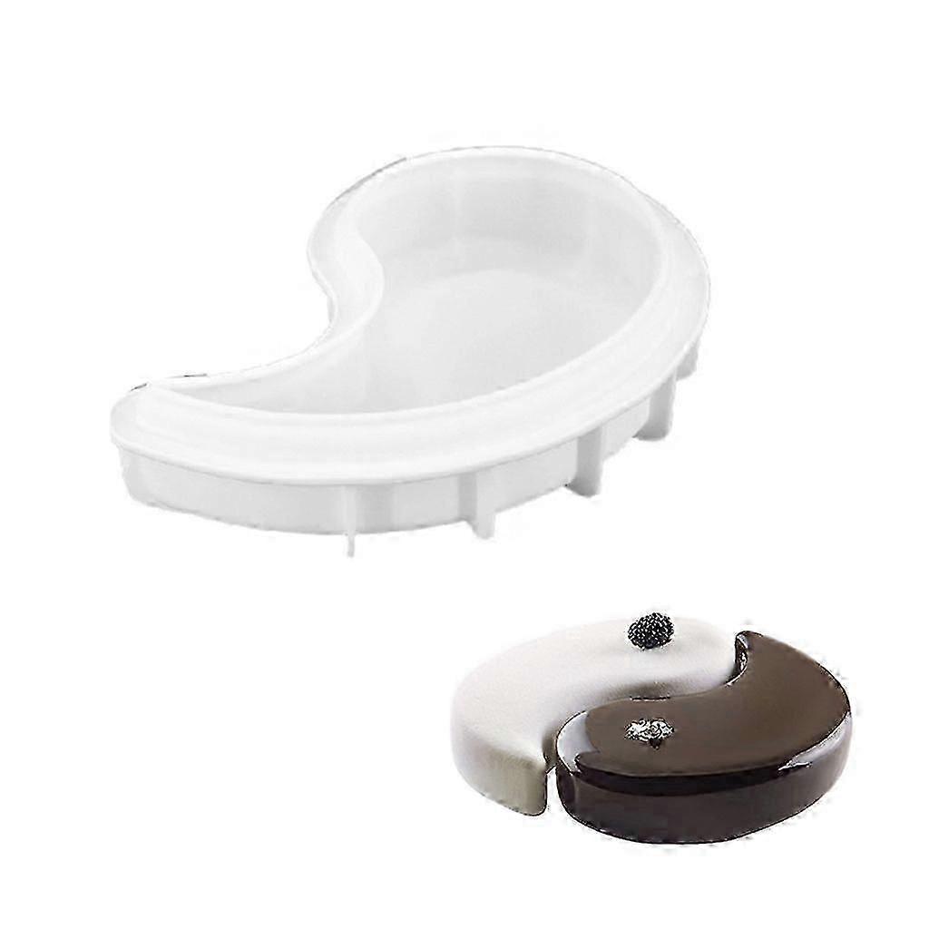 Silicone YIN YANG Shaped Cake Moulds, Fondant Moulds for DIY Baking, Plaster, Candle Making