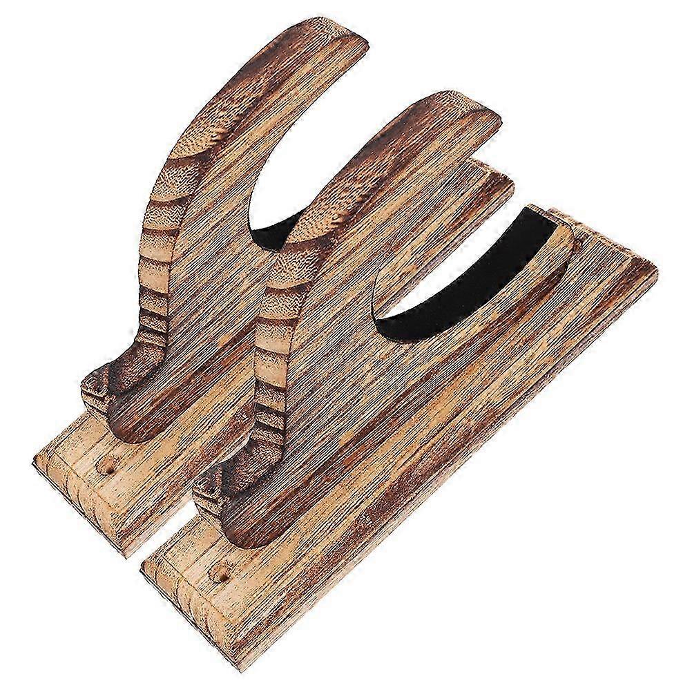2Pcs Sword Rack, Wooden Wall Mount Display Holder Storage Rack