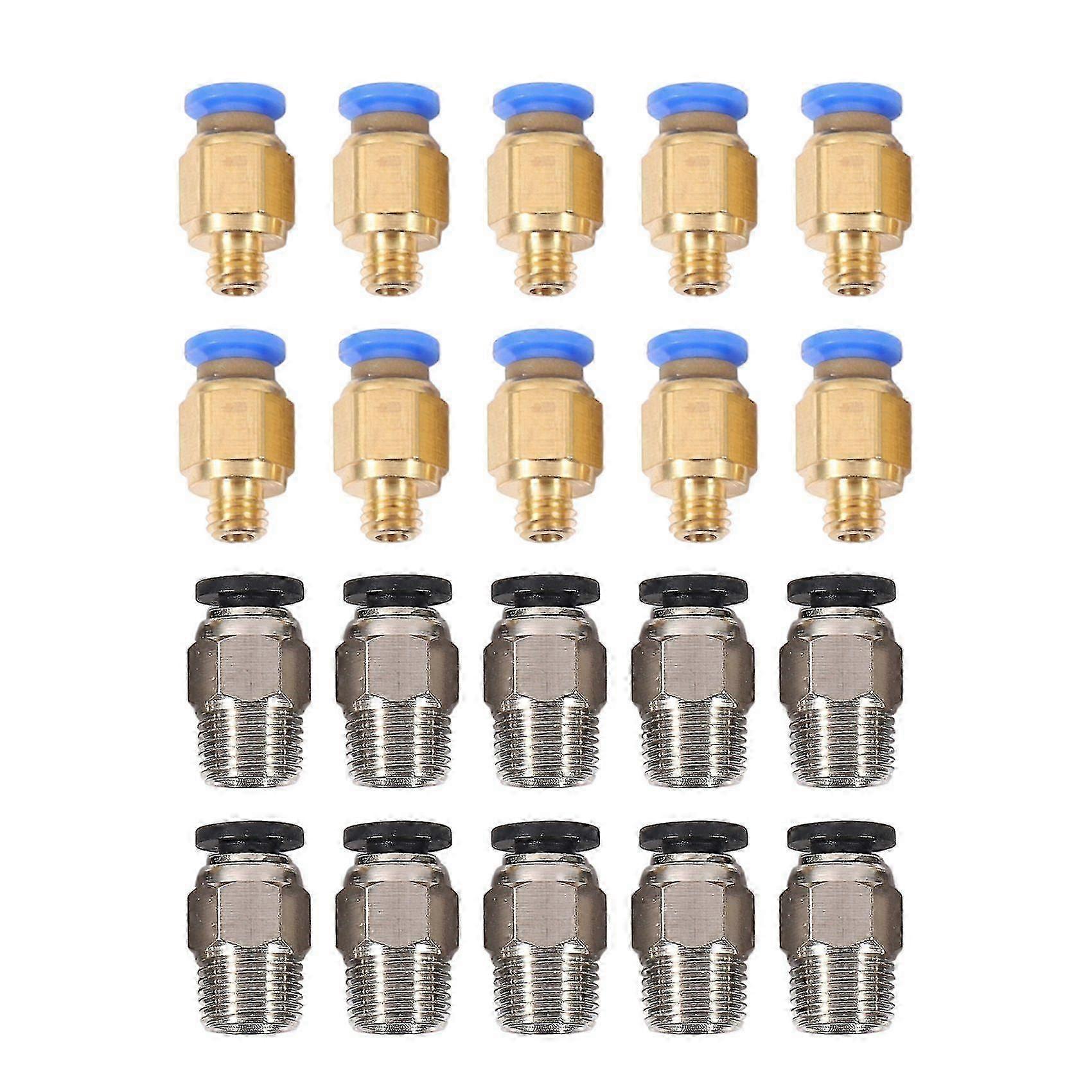 Pc4-m10 Straight Pneumatic Fitting Push To Connect + Pc4-m6 Quick In Fitting For 3d Printer Bowden