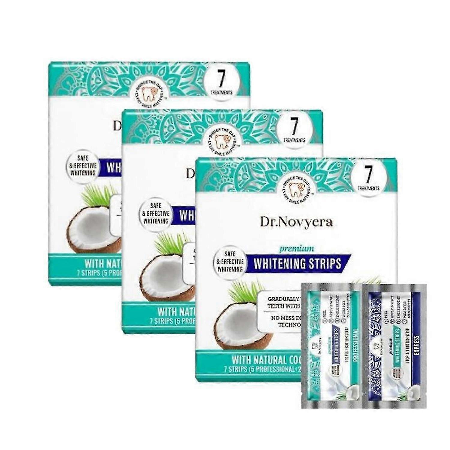 1-3Boxes Whitening Strips (7-dagars behandling)