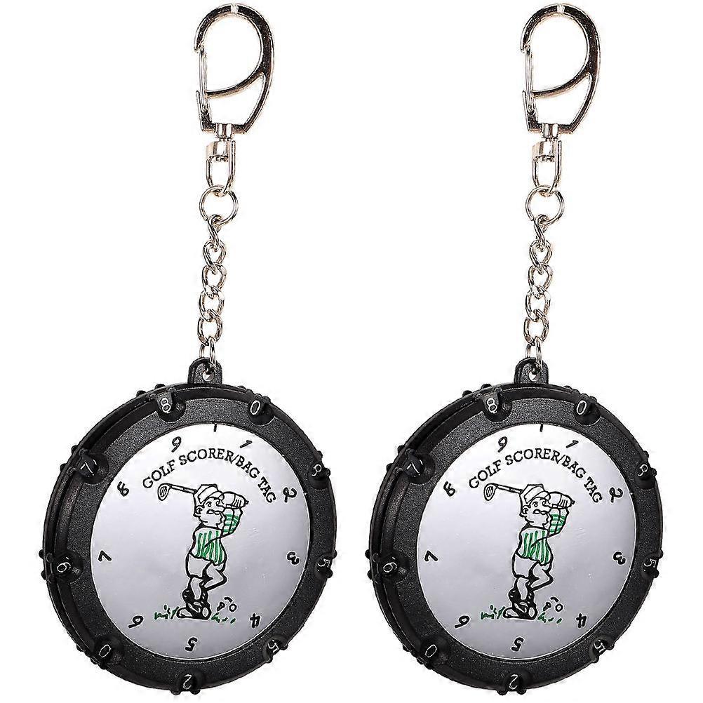 Score Counting Golfing Score Counter for Golf Games Silver Plastic and Metal Function 2Pcs