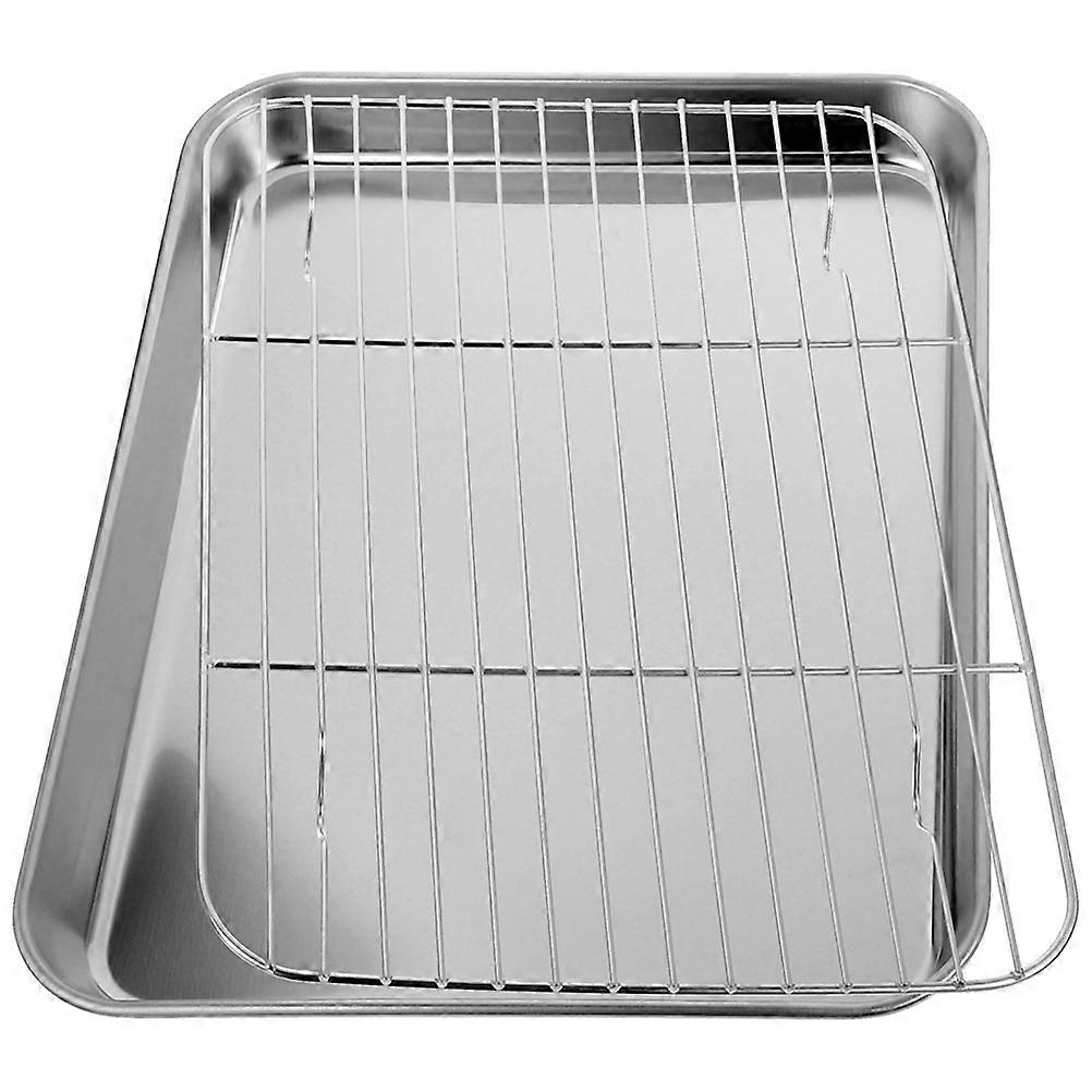 Stainless Steel Baking Pan for Baking with 2Sets Wire Cooling Racks