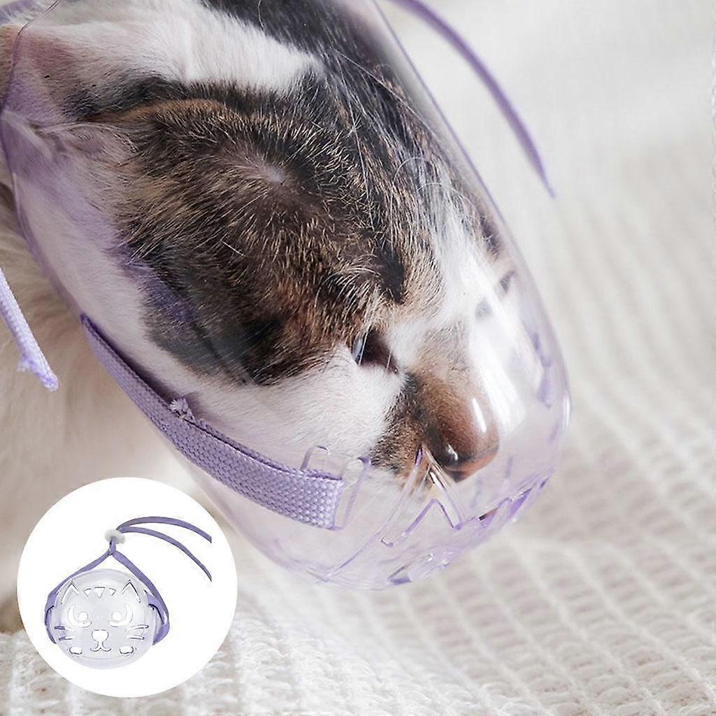 Cat Adjustable Hood Kitten Breathable bite prevention muzzle prevents cats from