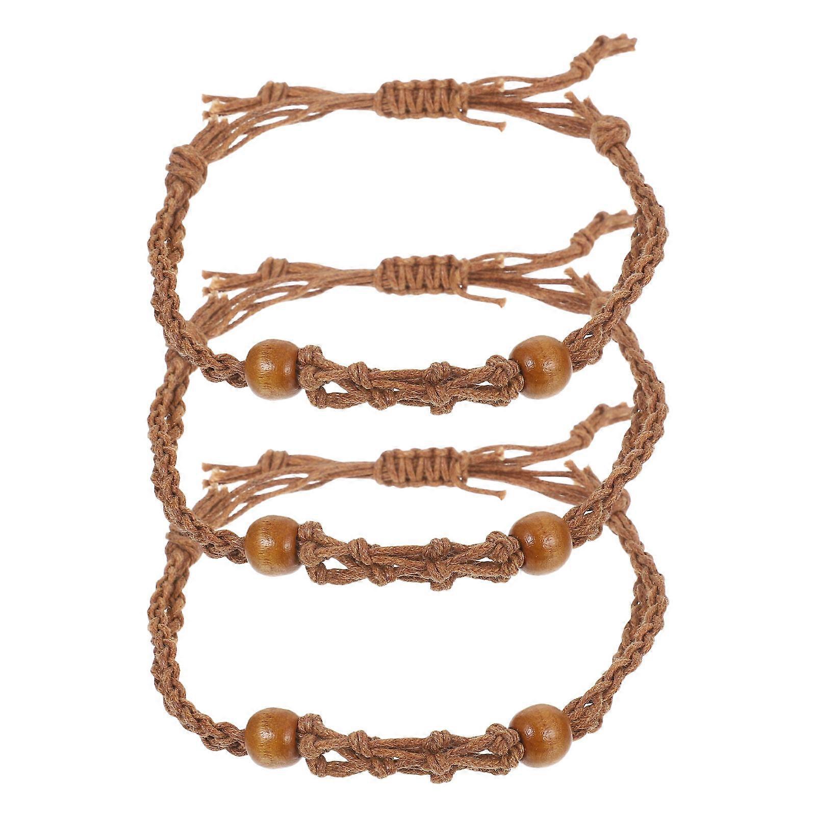 Adjustable Cord Bracelet Crystal Holder for Rope 9Pcs Netted Braided Charm