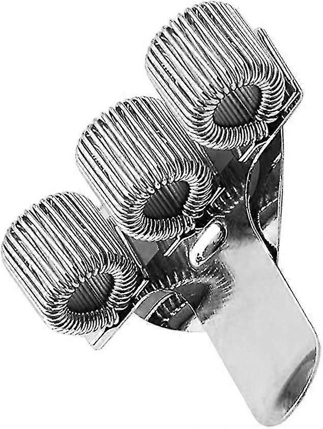 Triple Metal Pen Holder With Pocket Clip For Notebook And Clipboard With Spring Fits Almost All Pen Size1pcs)