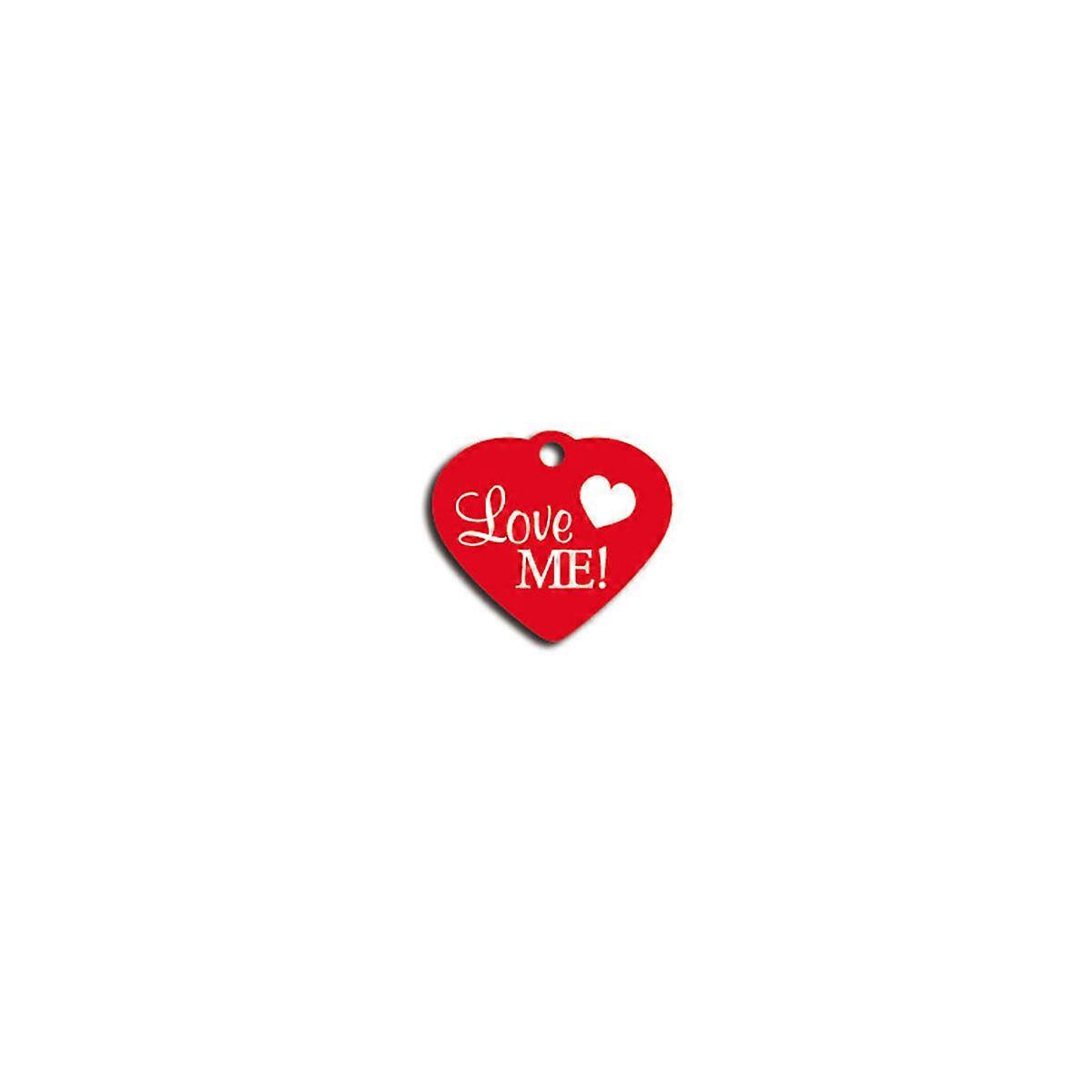 Identification plate for collar Imarc Heart Red