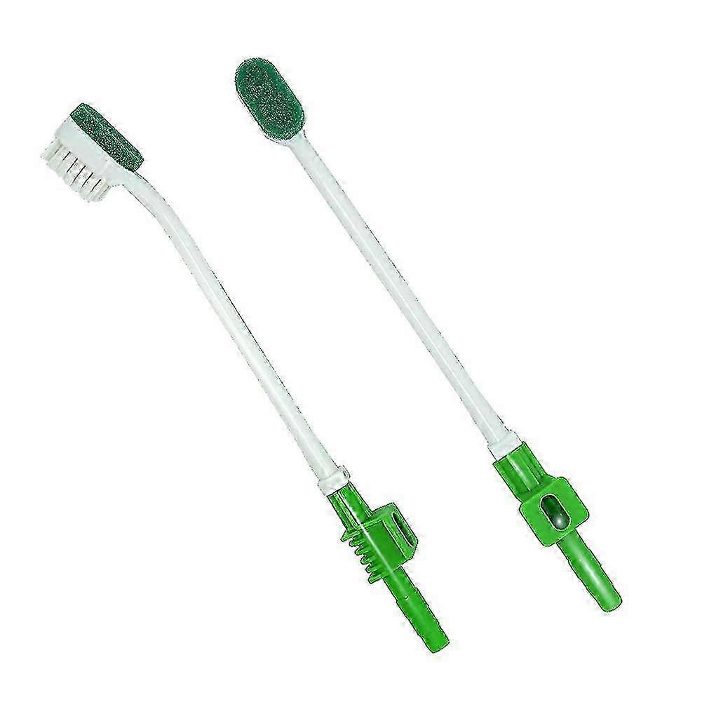 Brosse à dents jetable à aspiration, éponge à expectorations, verte, 2 pièces