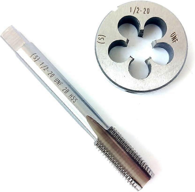1/2-20 Tap And Die Set, UNF Machine Thread Tap And UNF Round Thread Die Right