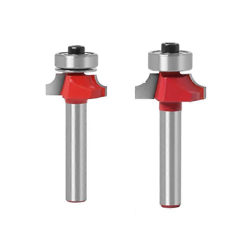 2 pcs Roundover&Beading Router Bits,6Bits Edge Forming Router Bit Set,Corner Rounding Router Bits 1/4 Inch Shank