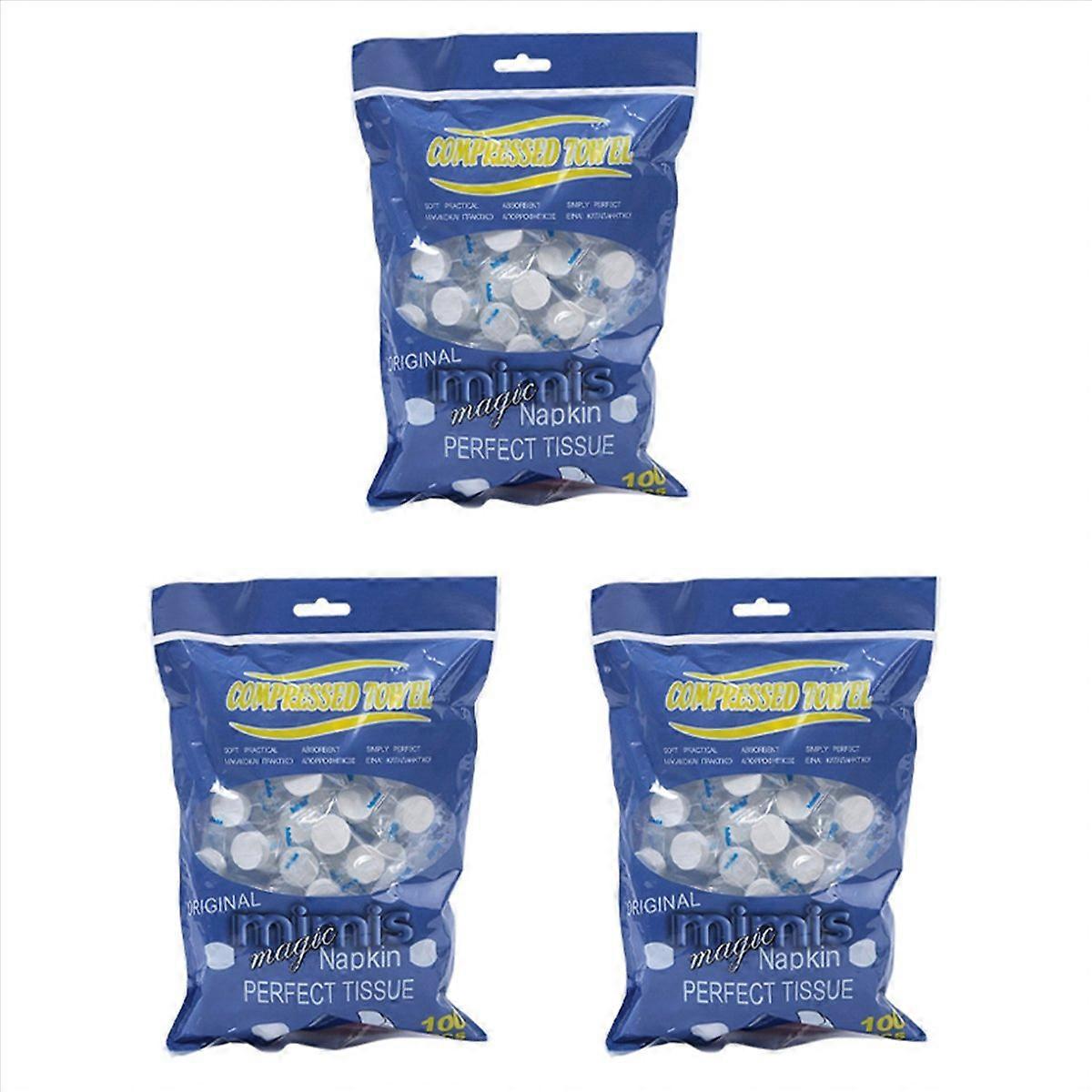 100Pcs Disposable Compressed Towels Tablet Capsules Washcloth