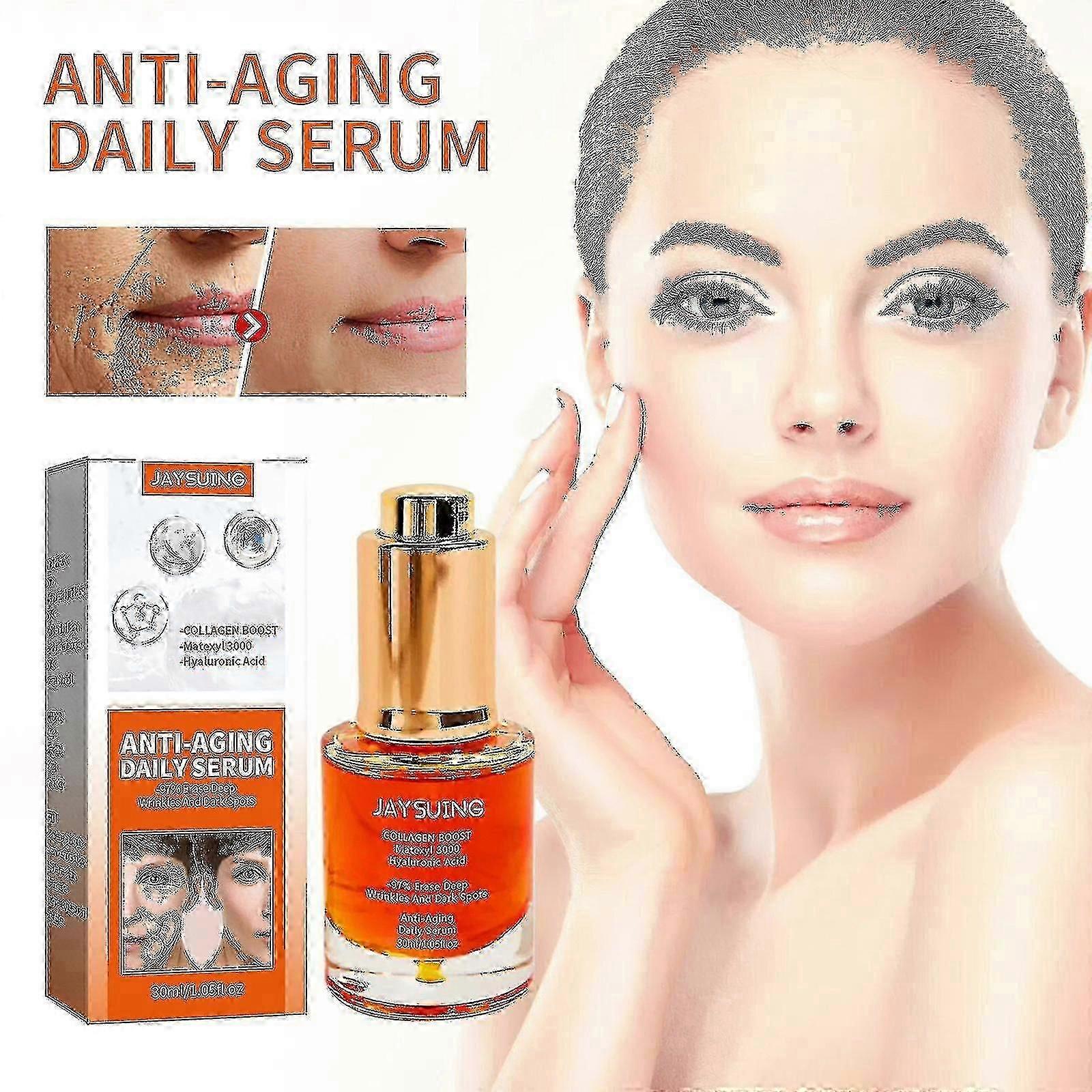 Jaysuing Collagen Anti-Aging Essence: مرطب ، شد ، تلاشي البقع الداكنة ، الخطوط الدقيقة ، مضاد للتجاعيد | |
