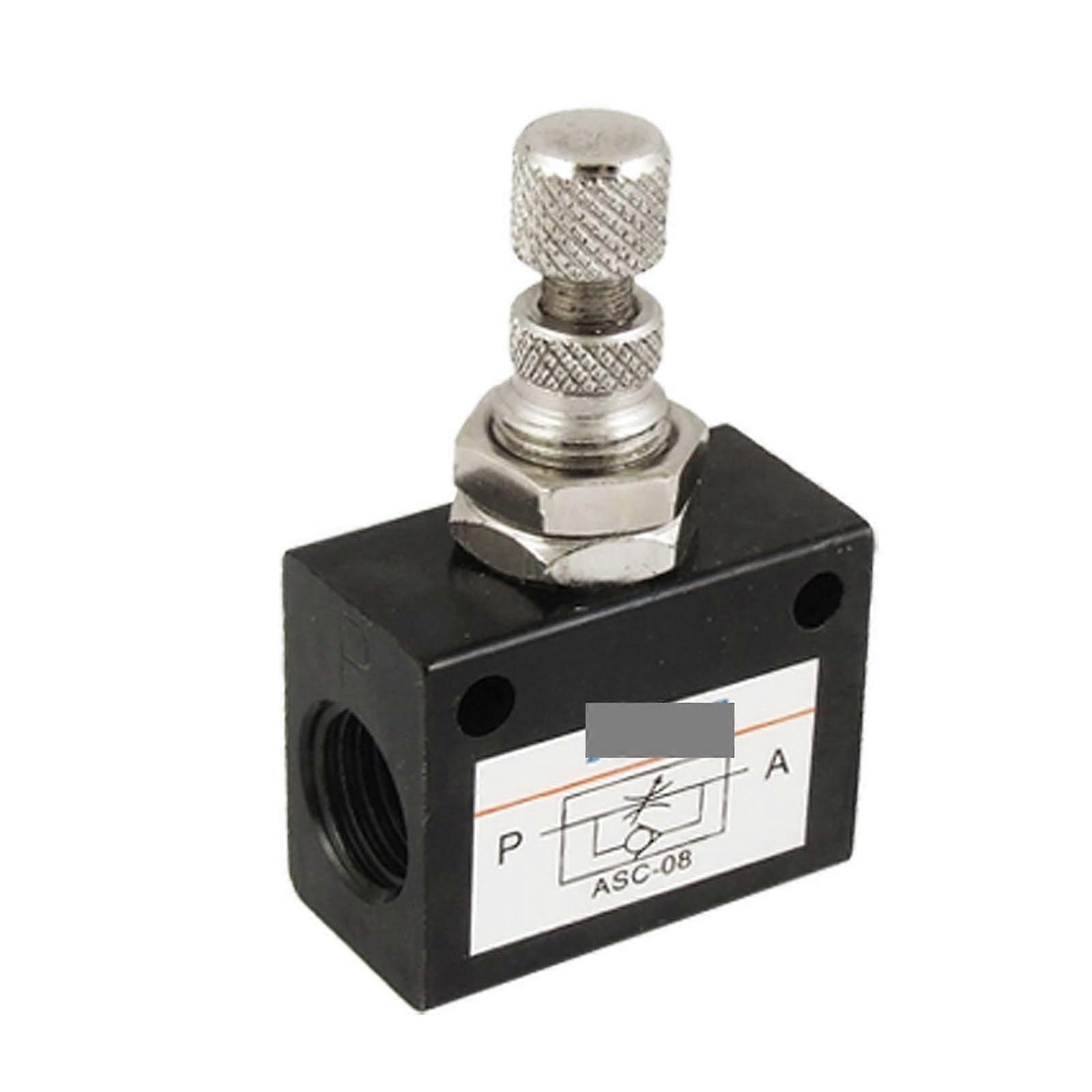 G1/4' One Way Throttle Pneumatic Flow Speed Control Valve Fitting Model, 1/4 Inlet, Pneumatic Regulator