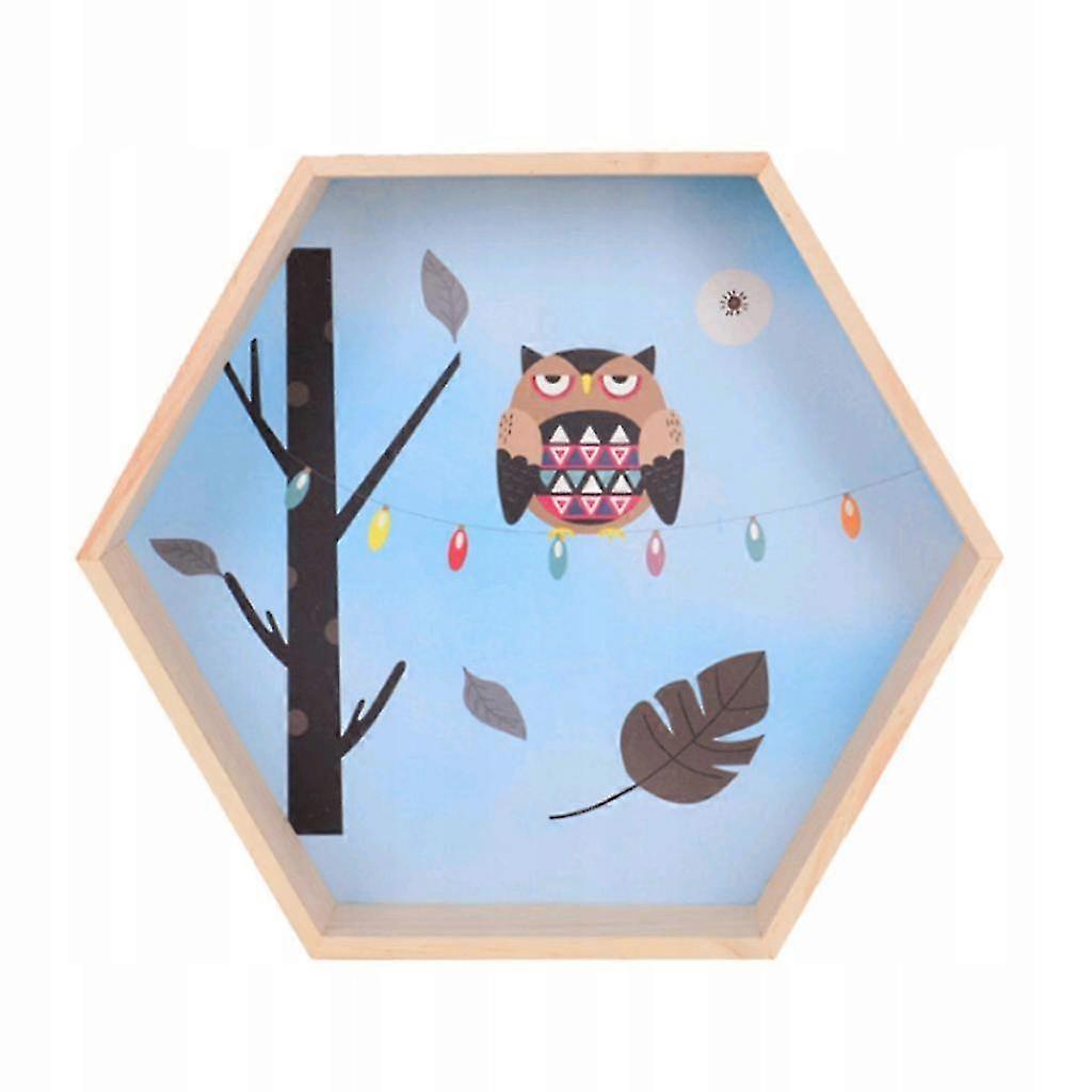 Hexagonal Decorative Wall Shelf, Blue