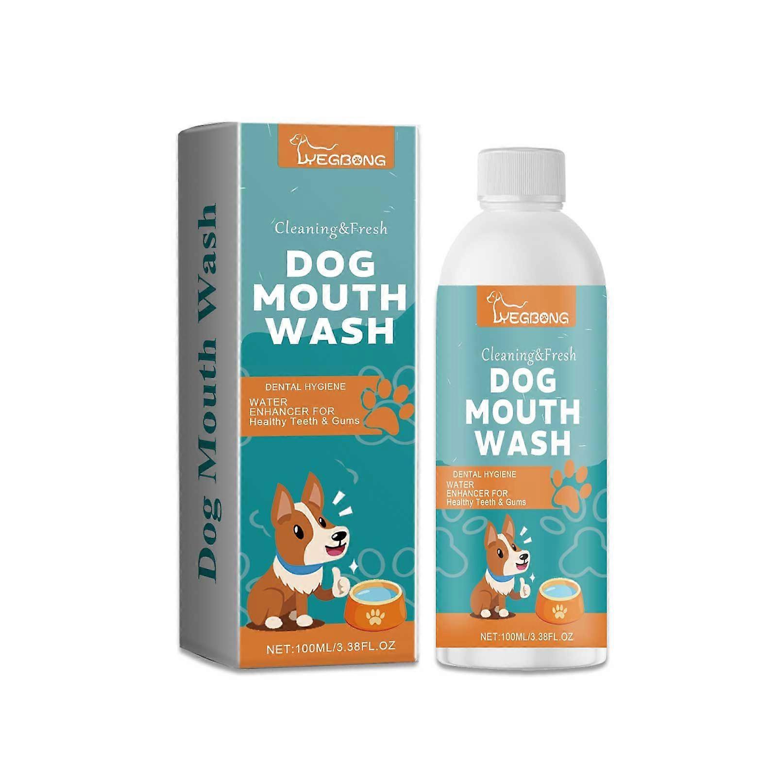 Dog Mouthwash Contains Mint Extract, Ethanol, Sorbitol