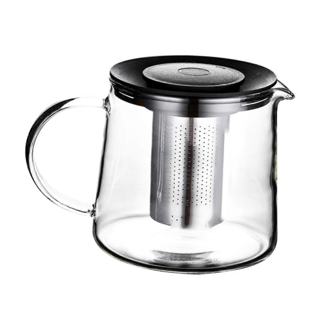 Fire Teapot Glass Teapot for Home Brewing, Practical Tea Making Pot with Fine Mesh Tea Strainer, Kitchen