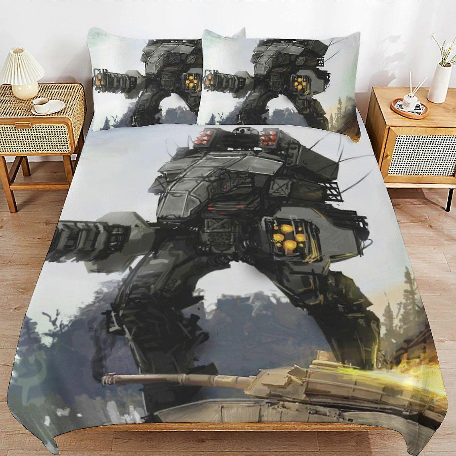 d75 War of the Robots Envelope Closure Wrinkle Free Touch Durable Comfort Zipper Bedding Duvet Cover Sets Utility b75