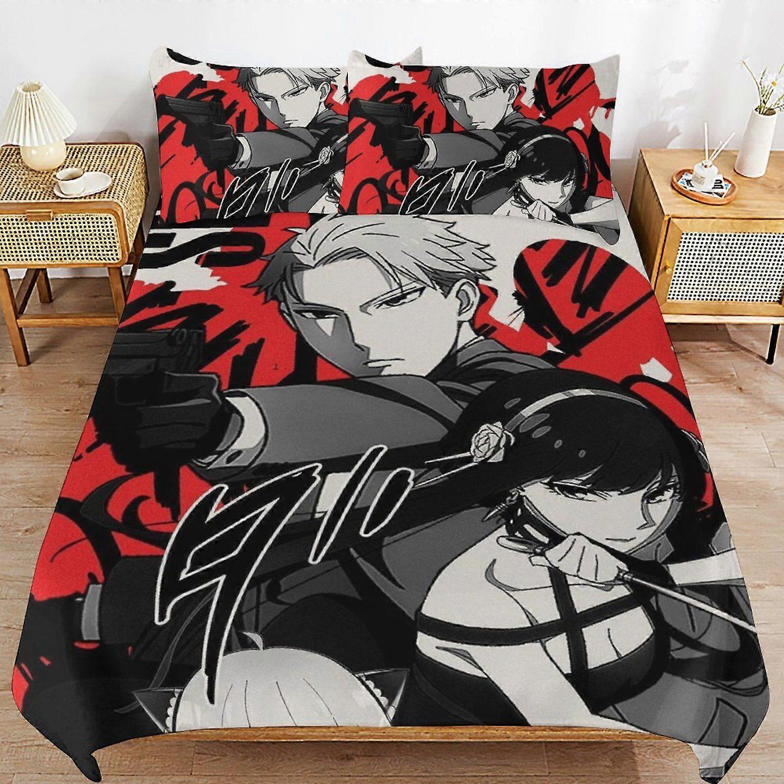 u558 SPYFAMILY Wrinkle Free Sleep Upgrade Soft Zipper Closure Premium Duvet Cover Sets with High Thread Count n558