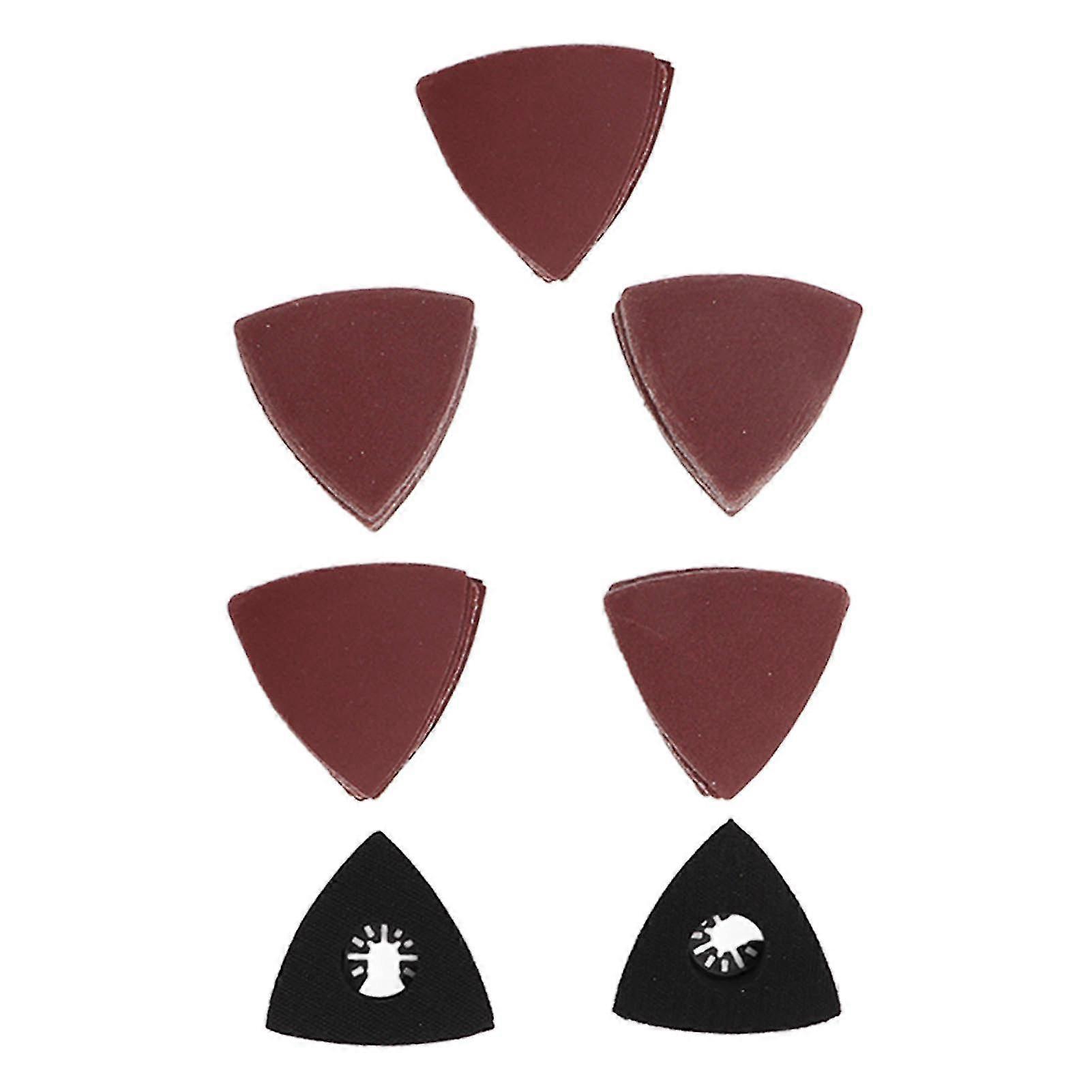 80mm Triangular Sandpaper Set Multifunctional Polishing Sanding Paper Replacement with Pads