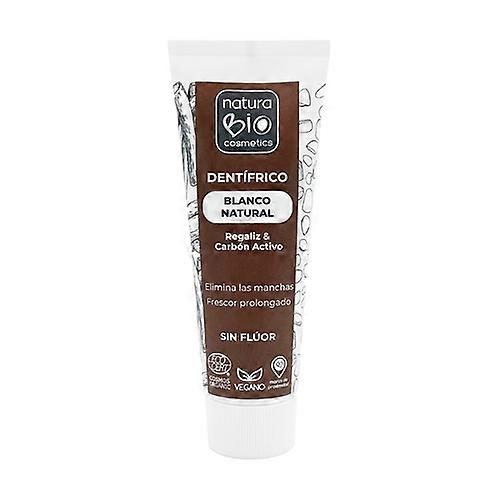 Natural white toothpaste bio (with activated charcoal) 75 ml of powder (Licorice)