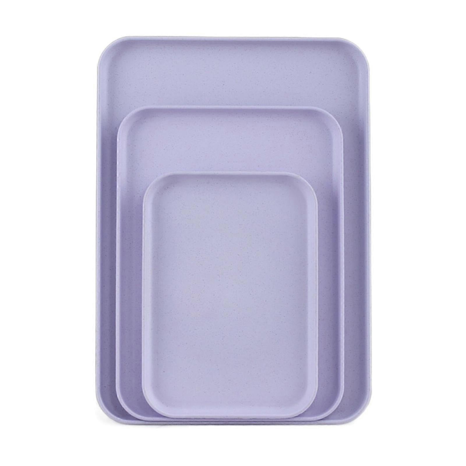 WRXMIJNHGSA Birch Multi Use Large Capacity Serving Tray Plastic Practical Food Grade Storage Tray for Home Anti Deformed Shockproof A