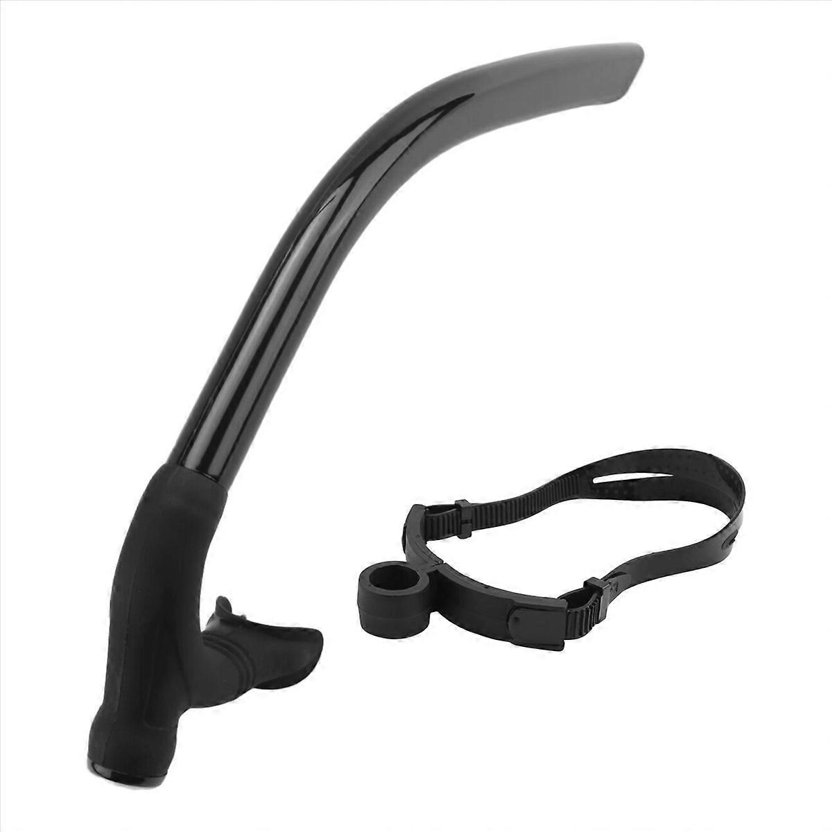 Silicone Swimming Front Breathing Tube Diving Training,Black