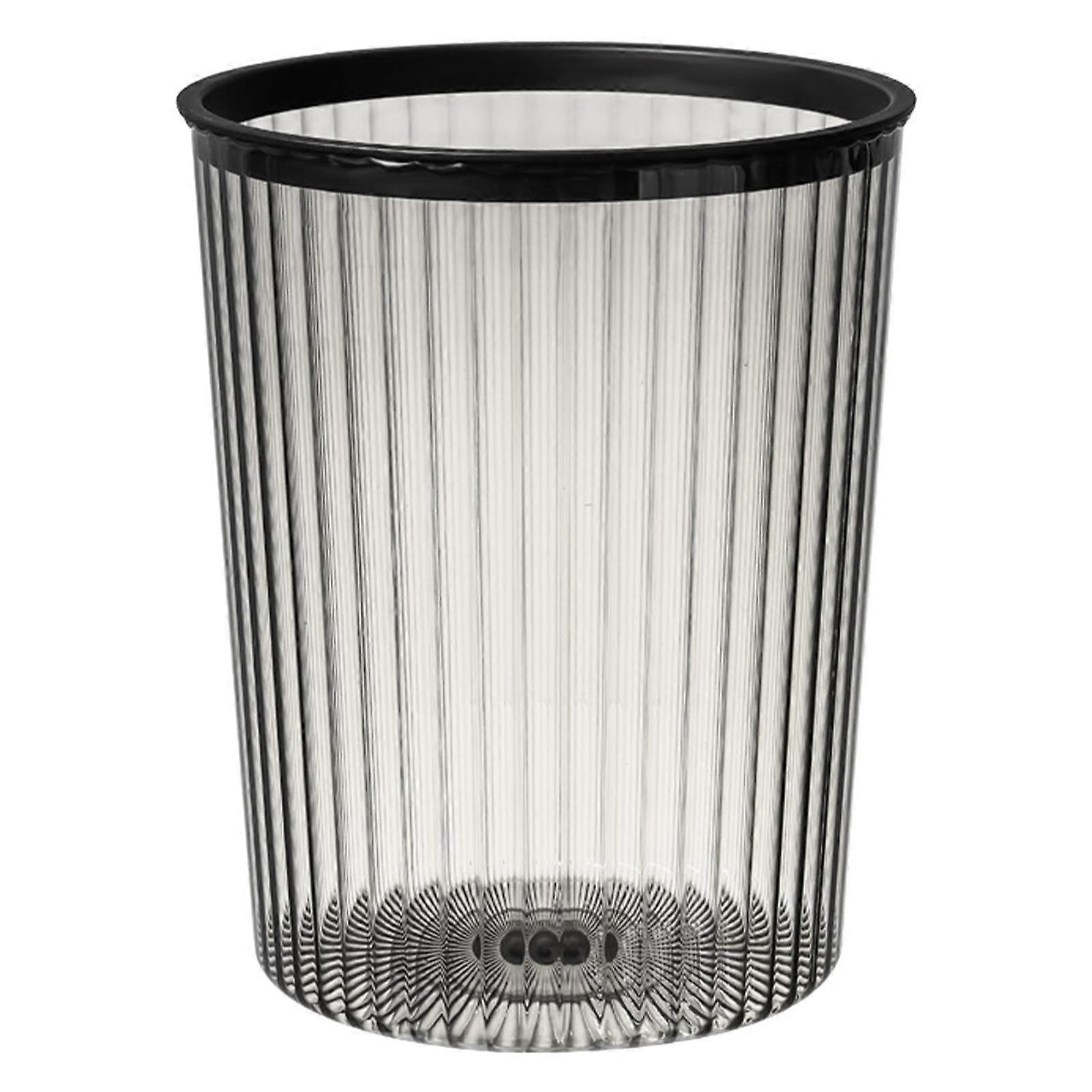 Transparent Trash Can Large Capacity Pressing Ring Design Modern Clear Waste Bin for Kitchen