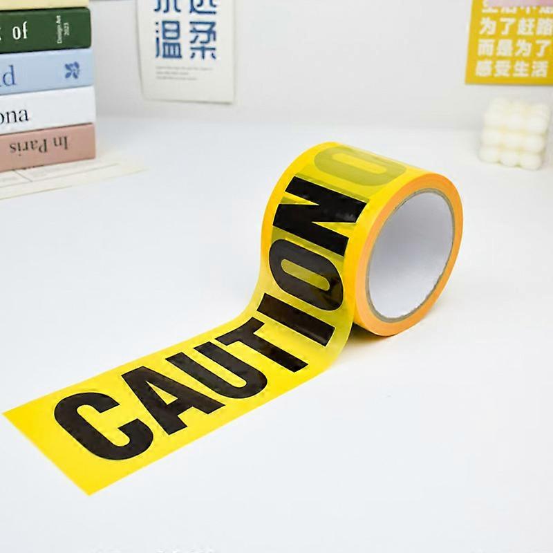 Thickened PE Warning Tape Yellow Red Color CAUTION Party Bar Decoration Isolation and Warning Line for Halloween