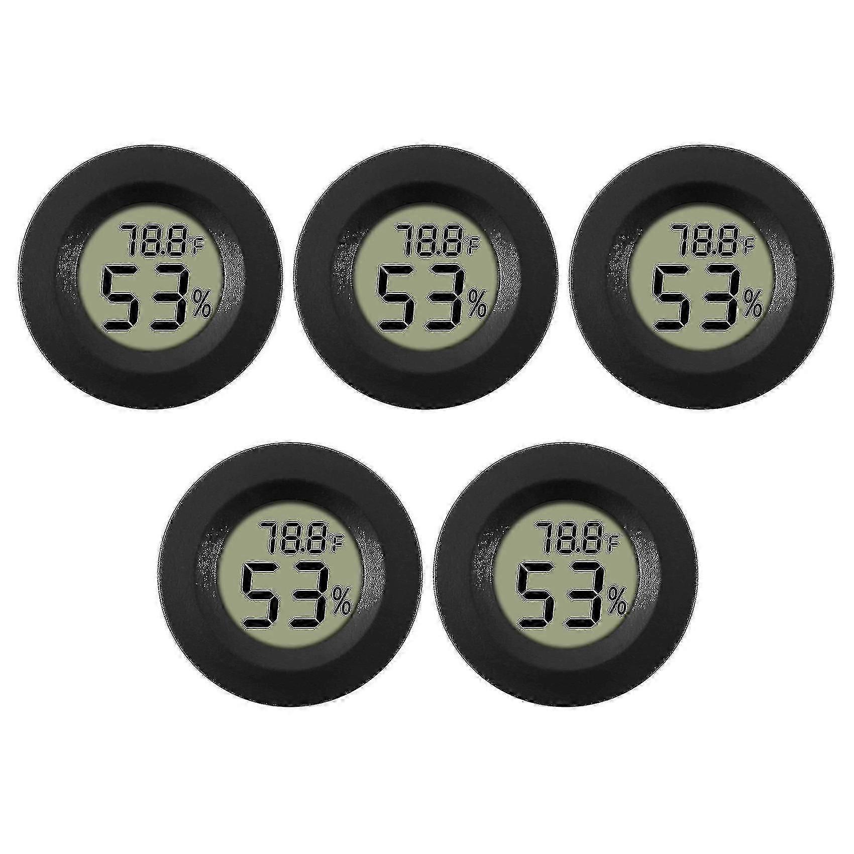 5-Pack Digital Hygrometer with LCD Display, Humidity Meter for Indoor Outdoor Use
