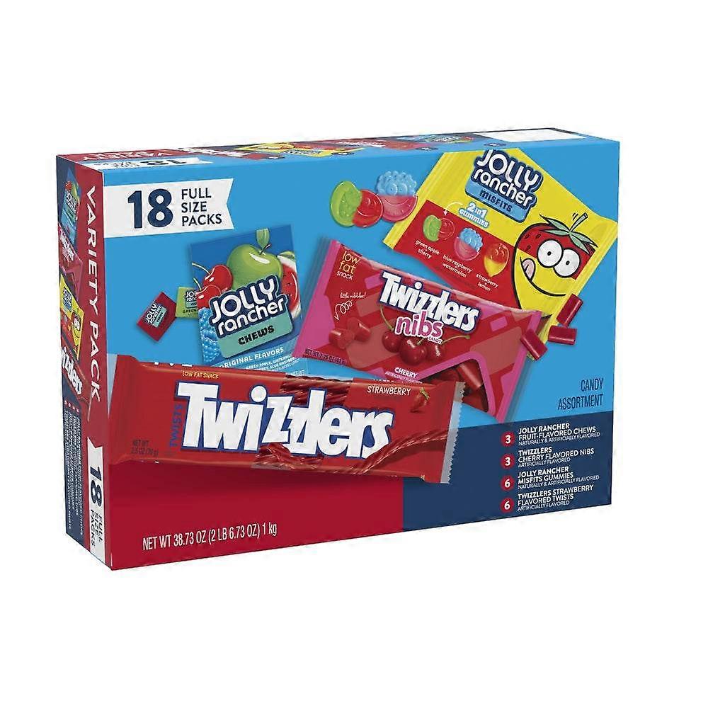 Twizzlers & Jolly Rancher تشكيلة الحلويات متنوعة حزمة حلوى، 18 Ea