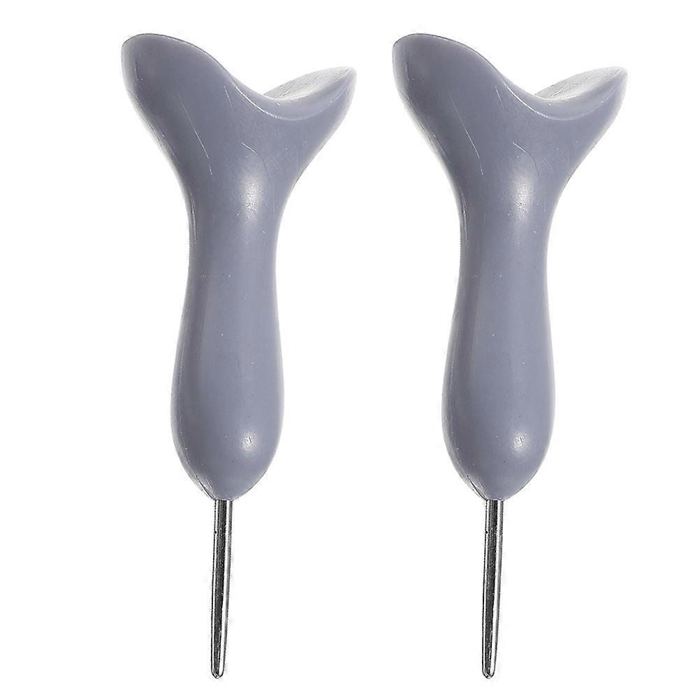 Braille Writing Pen for Blind 2Pcs Grey ABS Daily Learning Aid