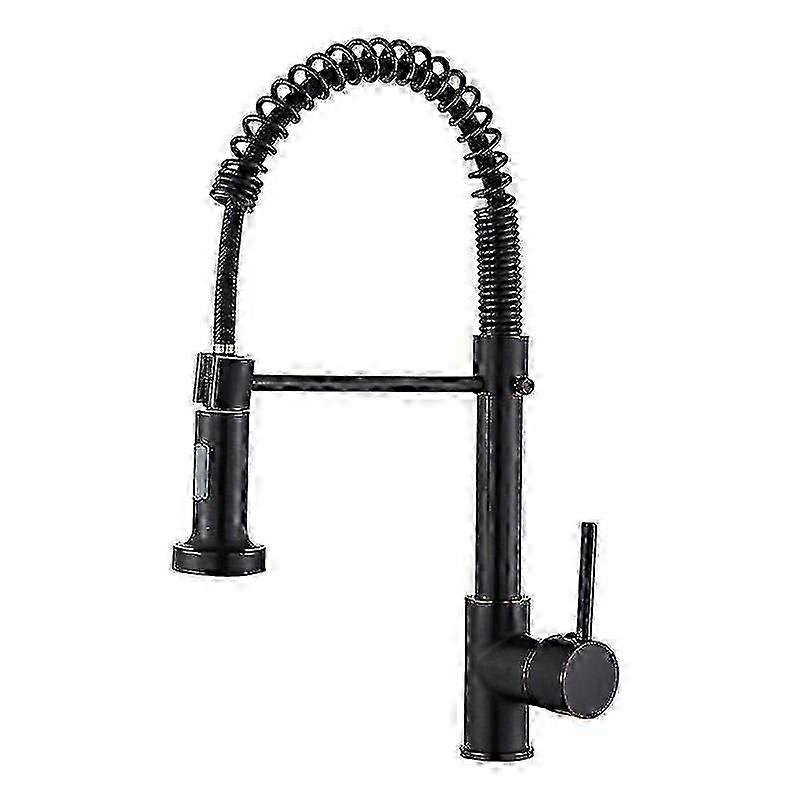 Kitchen mixer tap Matte black kitchen faucet with pull-out sprayer black
