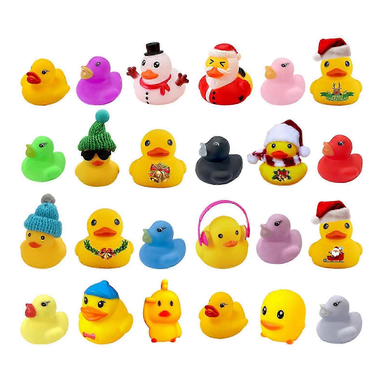 Christmas Countdown Rubber Ducks for Advent Calendar 2025 Fun Party