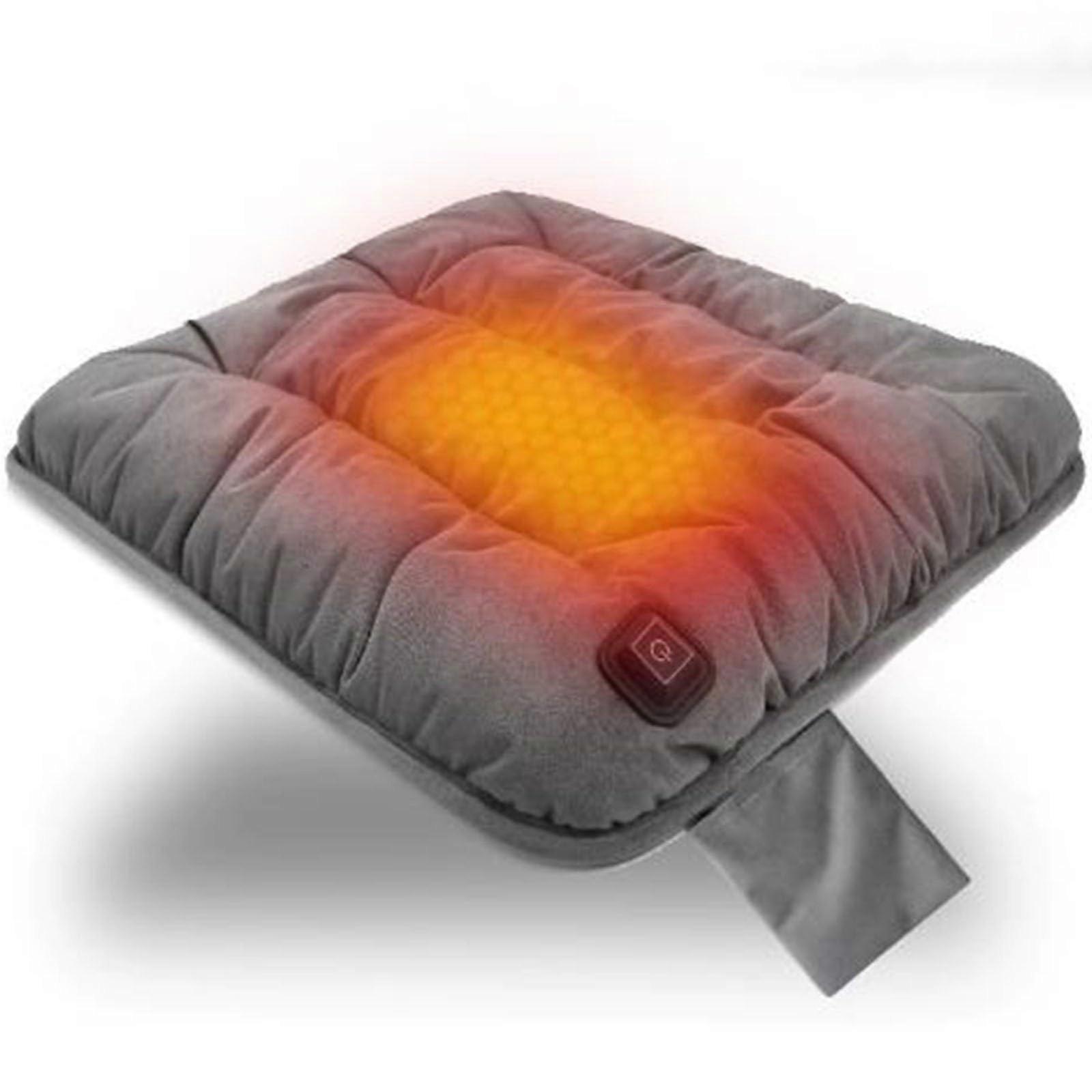 Heated Seat Cushion With Intelligent Temperature Controller, USB Powered, 3Mode Pad With Pocket For OutdoorIndoor Use