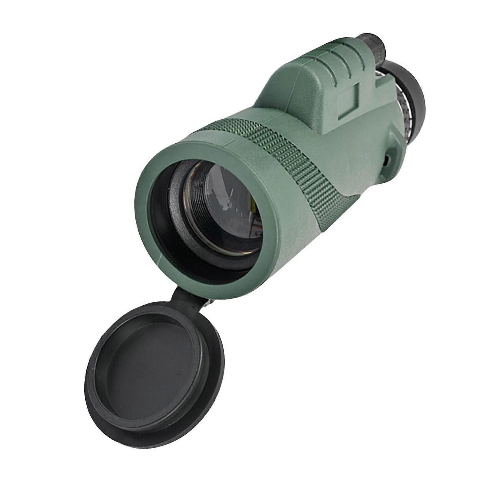 Portable High Definition Monocular Telescope High Power Monocular Handheld Pocket Telescope for Bird Watching  Green