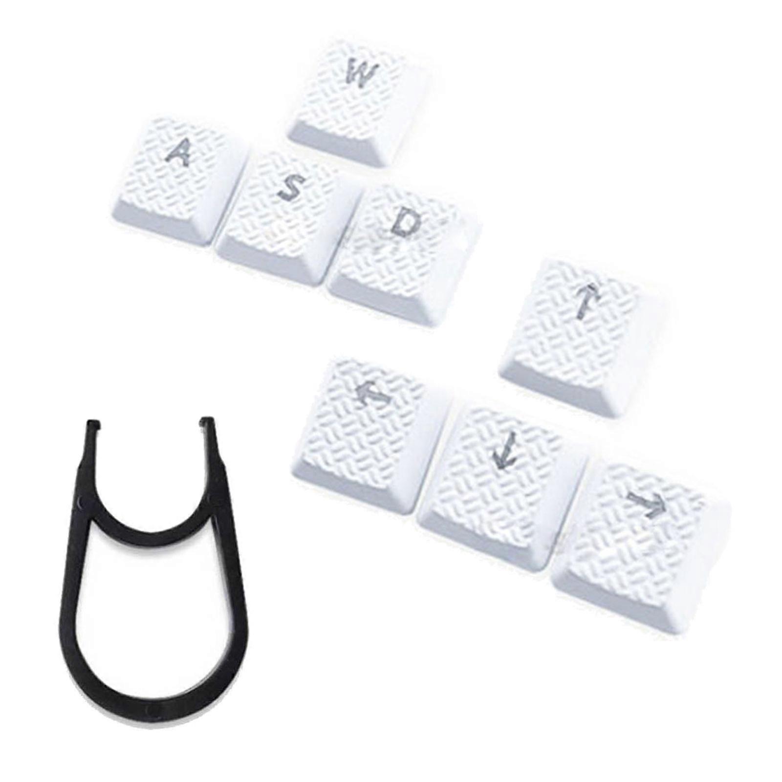 Only Keycap,DIY ABS Backlit Keycap 8 Keys Non-slip Texture Keycaps for  G913 G915 G813 G815 GL Tactile Switch  White