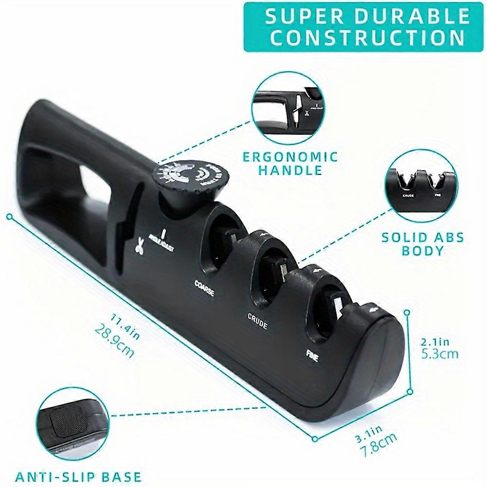 Adjustable Multifunction Sharpener,Angle Adjustable, Quick Sharpening for Knives and Scissors, Kitchen Grinder Gadget A