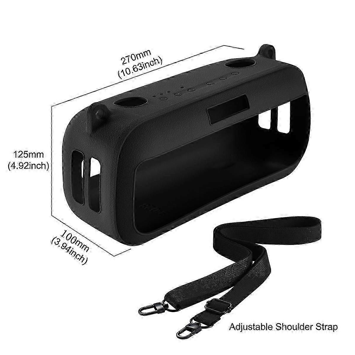 Silicone Handle Cover Case Replacement for SoundLink Max Bluetooth Portable Speaker Black