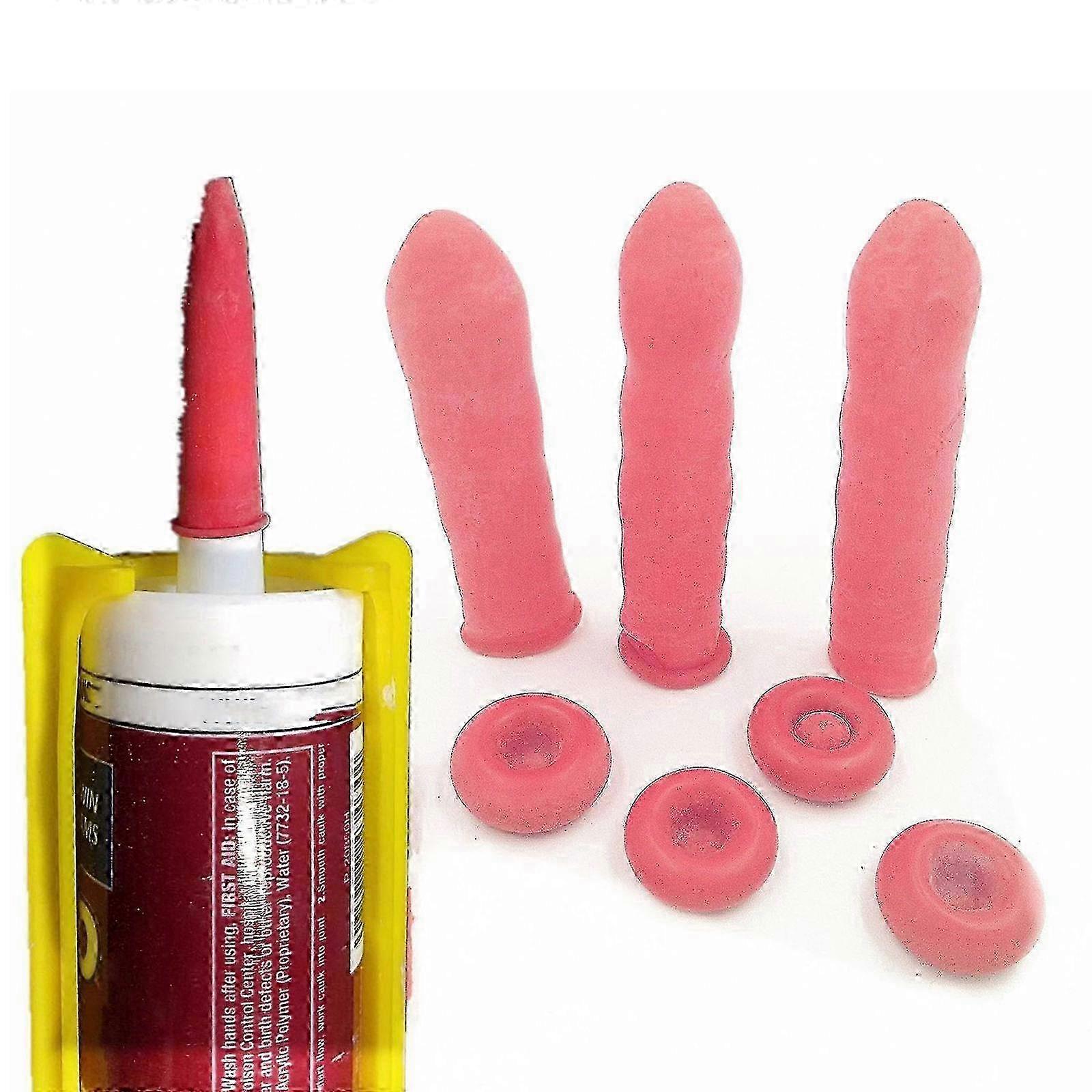 100Pcs Caulk Cap,Latex Caulk Saving Cap,Caulk Cap Saver for Sealing and Preserving Open Caulking Tube  Promotion