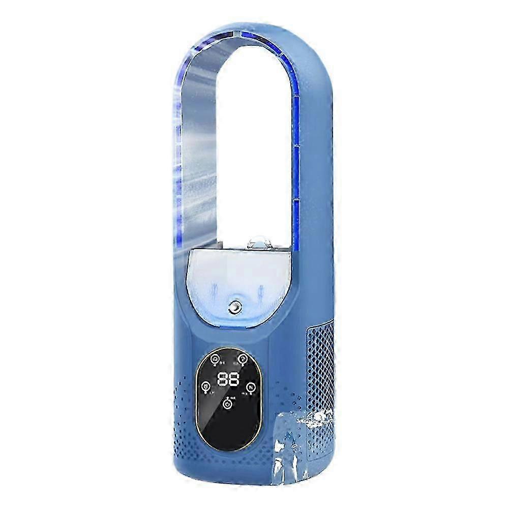 6 Modes High Power Bladeless Fan Mini Aircooling Fan With Led Light&Humidific
