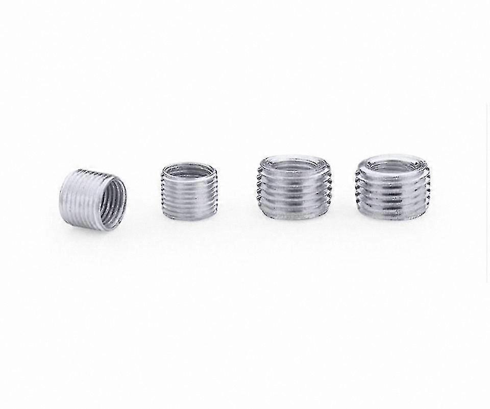 5-Piece Silver Conveyor Adapter with M8 Outer and M6 Inner Threaded Hollow Tube Coupler Screw