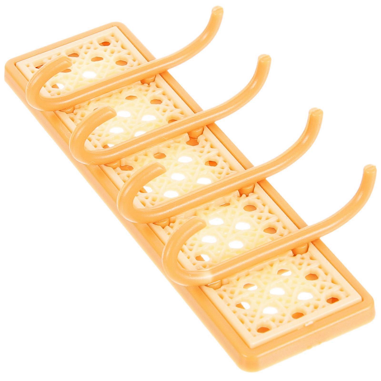 Mini House Coat Hanger Model for Decor 3Pcs Miniature Wall Hooks