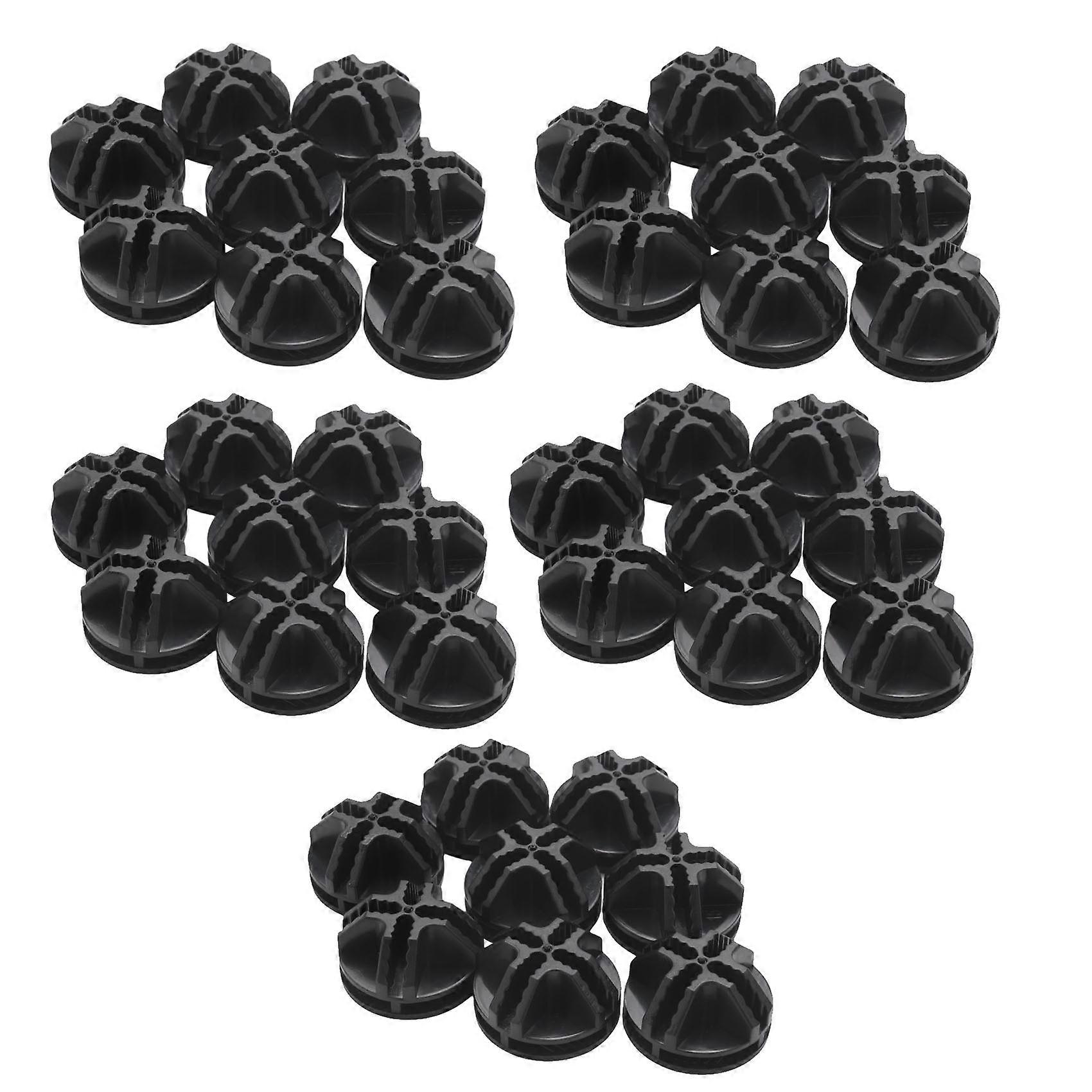 Wire Square Plastic Connectors for Modular Organizer Closet and Wire Grid Square Storage Shelving Unit, Set of 40(Black)