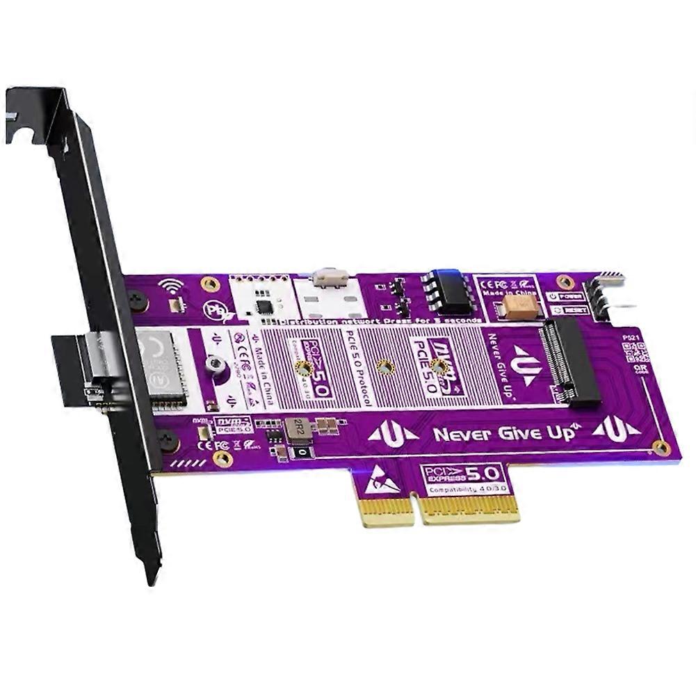 PCIE 5.0 to M2 Adapter Card Computer Remote Startup Card 128Gbps PCIE 5.0 X4 to M2 NVMe Adapter Card