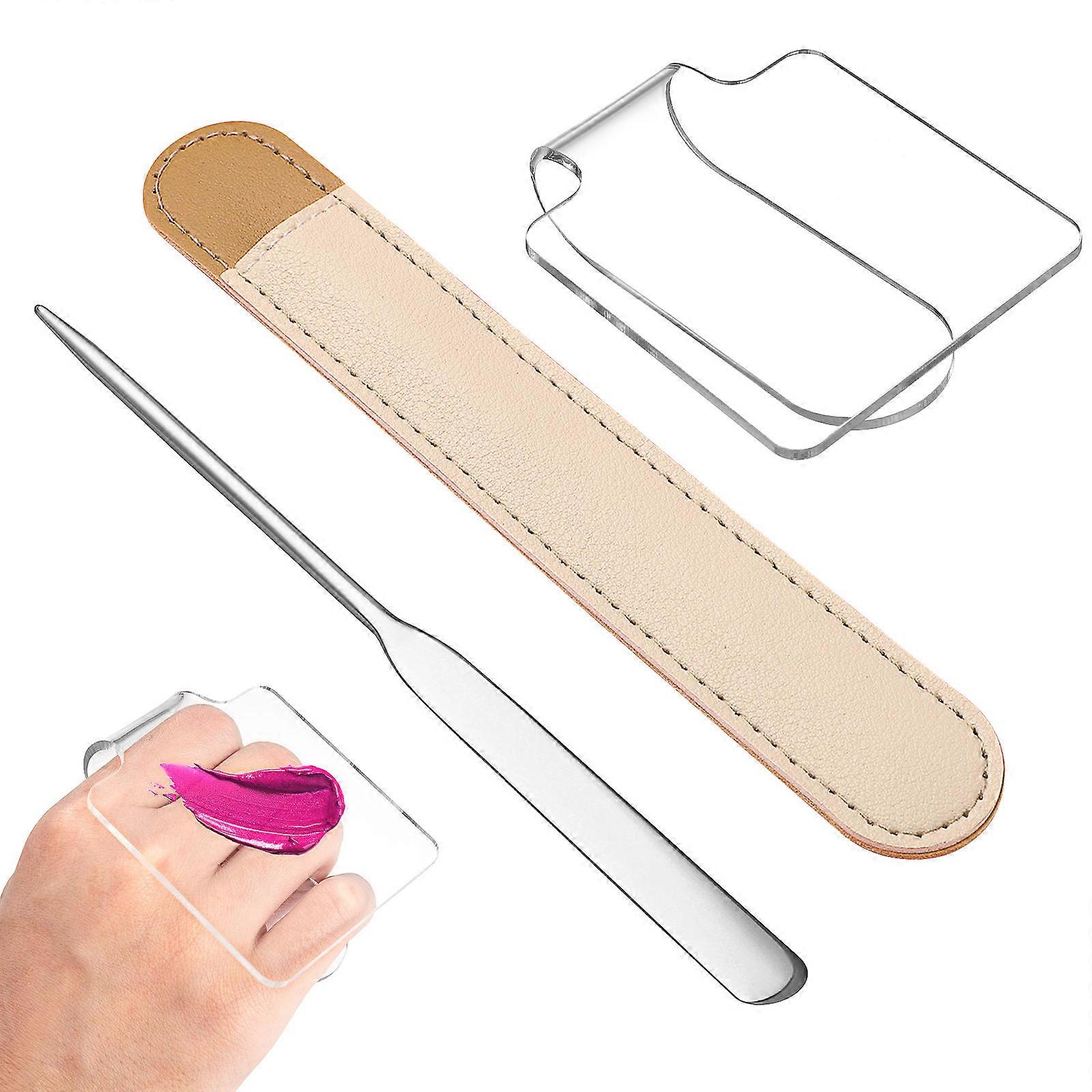 Makeup Mixing Palette for Foundation with Spatula Handheld 3Pcs Pack