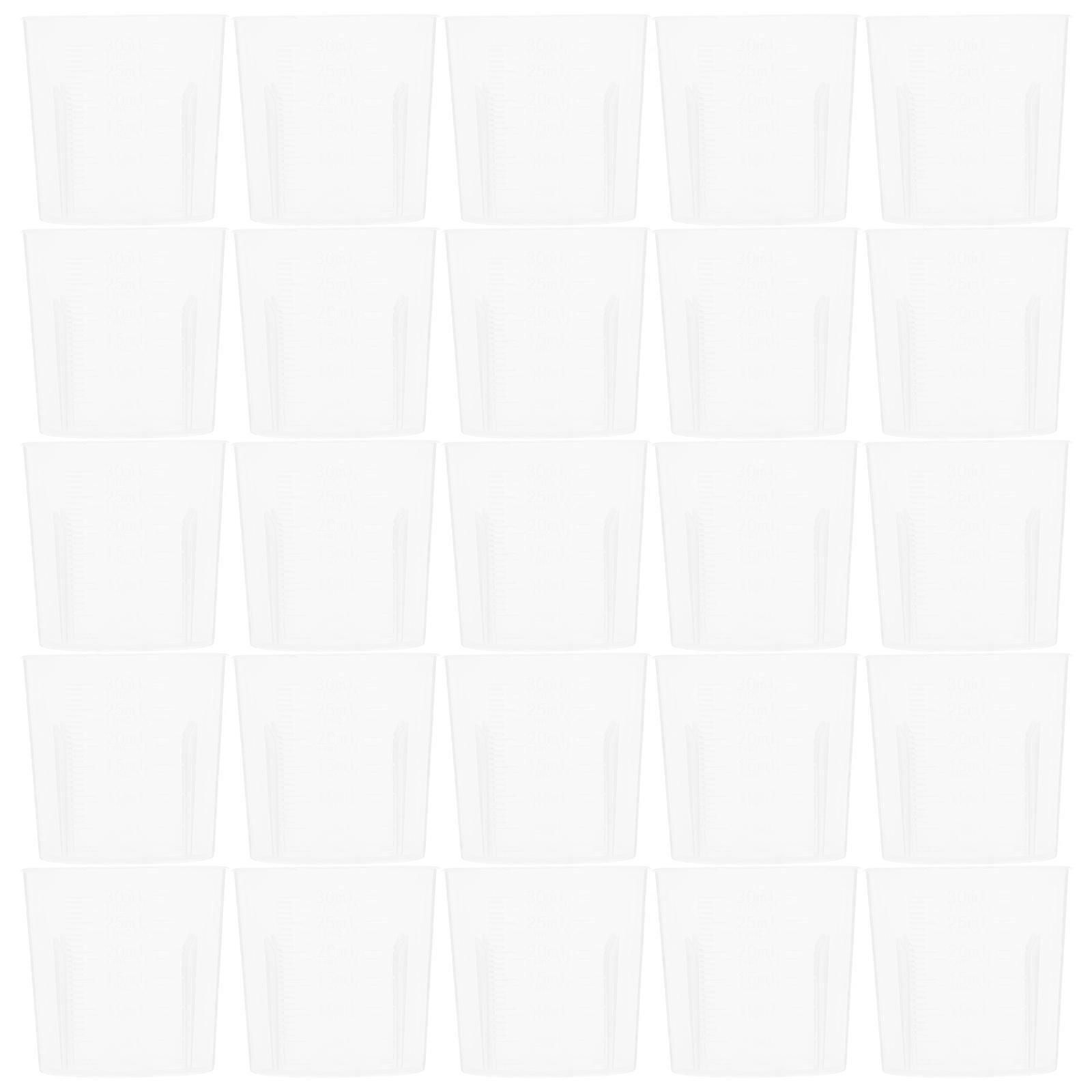 Transparent Measuring Cups 30Ml Plastic Mixing Cup for Measuring 100Pcs