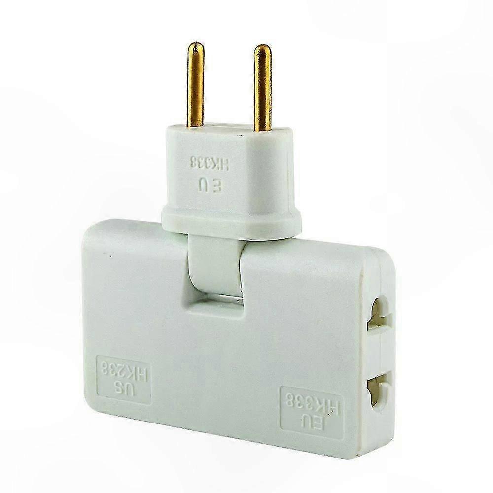 Rotating Multi-Function Plug Adapter with 180 Degree Rotation for EU Sockets