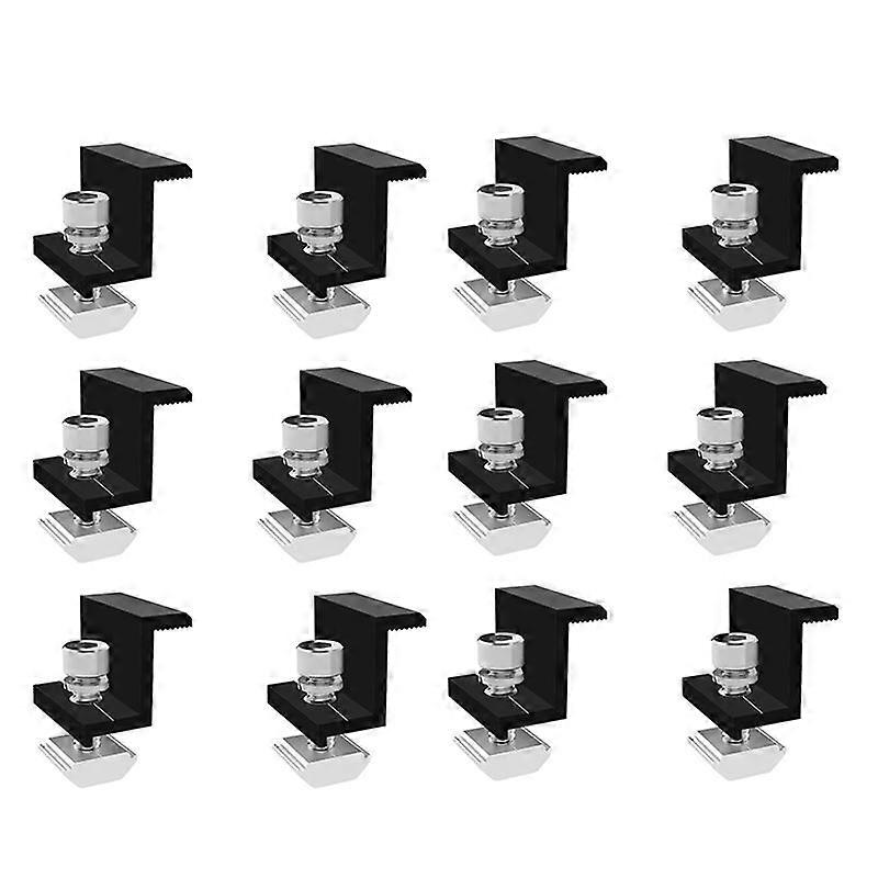 12 Pack Solar Module Holder End Clamp, End Clamp 30Mm