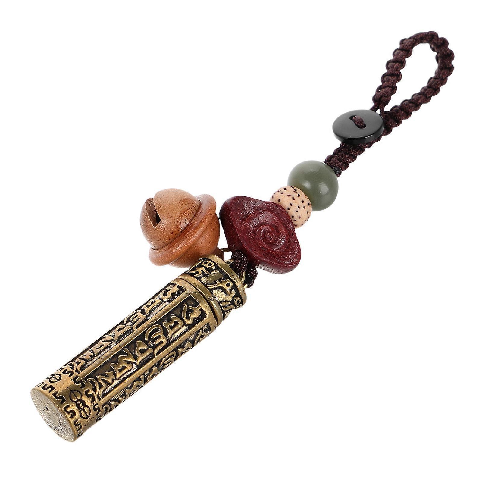 Retro Keychain for Housewarming Brass Good Luck Charm Accessory