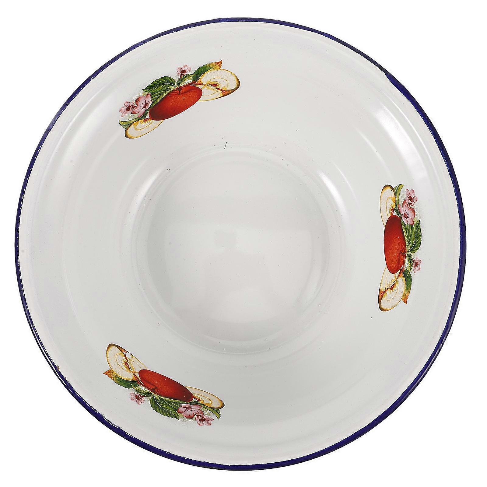 Kitchen Use Enamel Bowl White Deep Style for Serving 500Ml Quantity