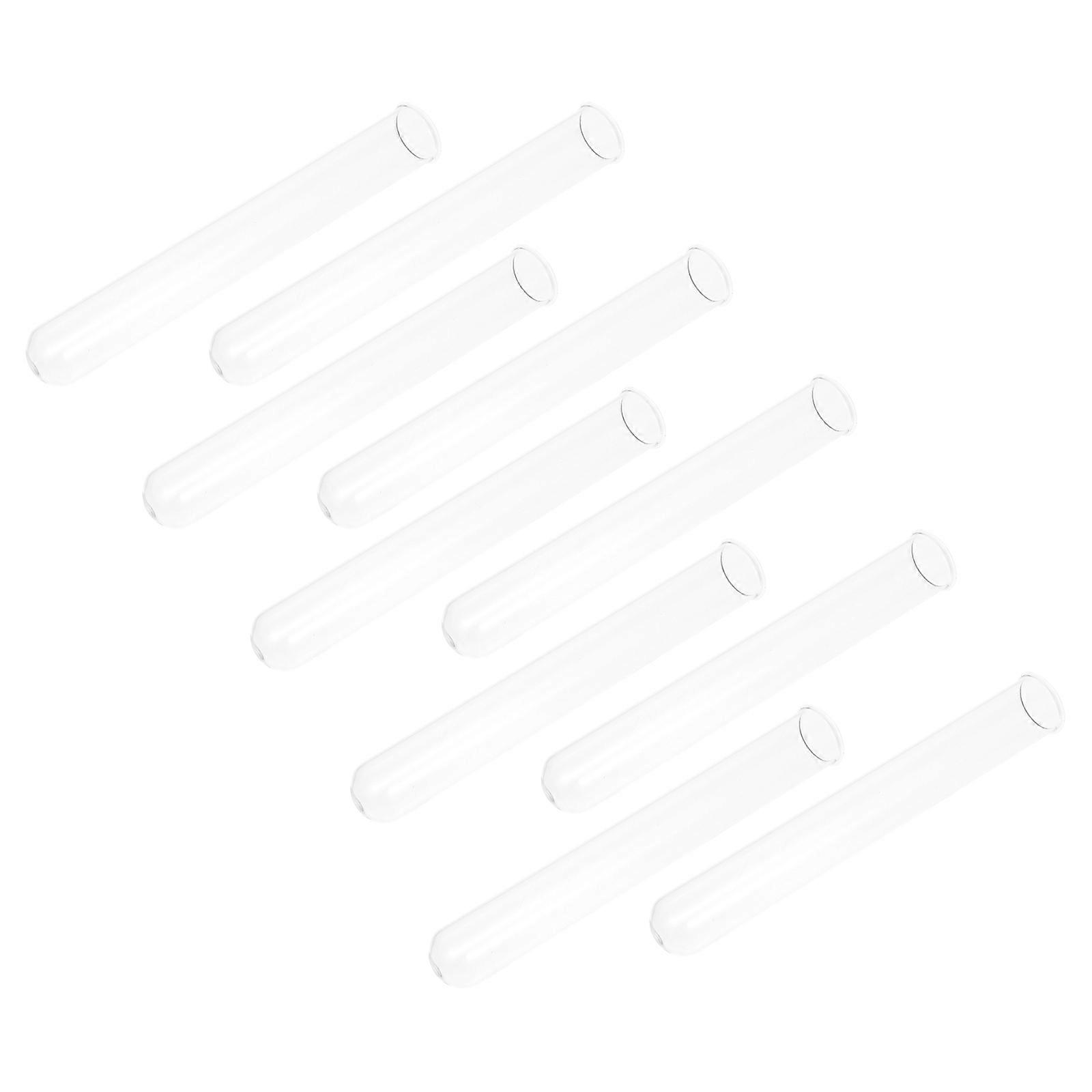 Glass Test Tube for Laboratory Use with Clear Transparent Material 10Pcs